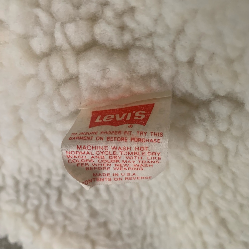 70’s Levi’s Denim Sherpa Jacket Vintage - image 4